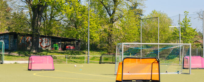 school athletic program field in need of onsite Mobile storage container